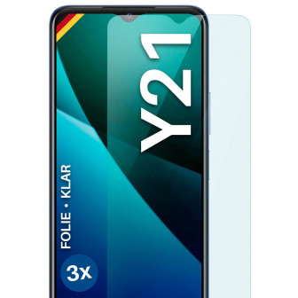 moex FlexProtect vivo Y21 Schutzfolie Klar – 3er Set