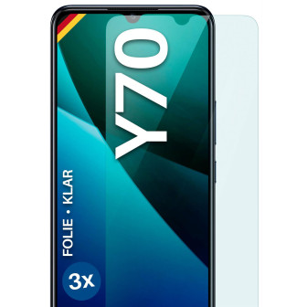 moex FlexProtect vivo Y70 Schutzfolie Klar – 3er Set