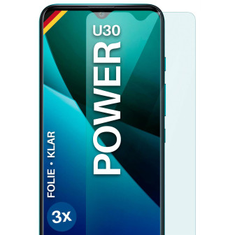 moex FlexProtect Wiko Power U30 Schutzfolie Klar – 3er Set