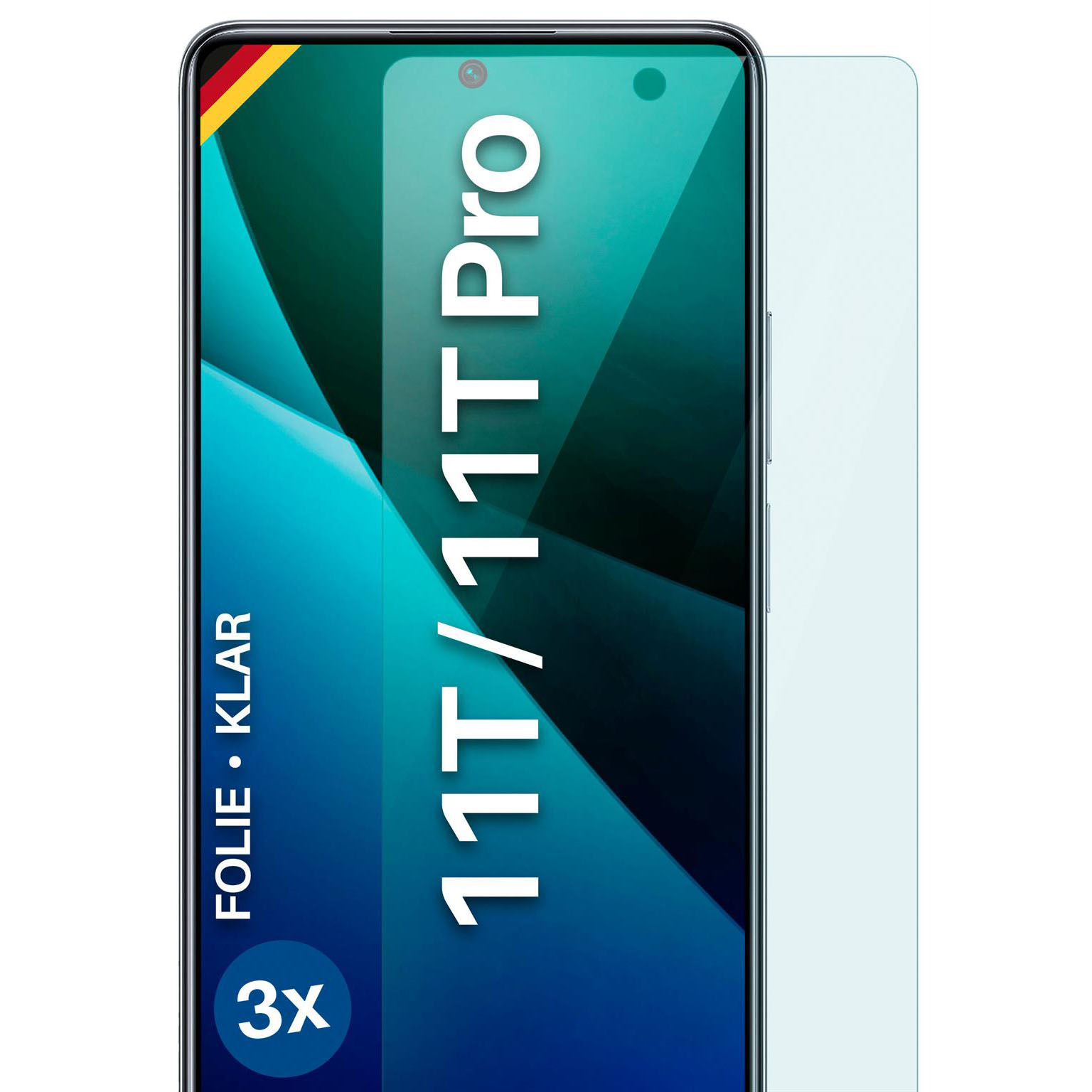 moex FlexProtect Xiaomi 11T Pro Schutzfolie Klar – 3er Set moex FlexProtect Xiaomi 11T Pro Schutzfolie Klar – 3er Set