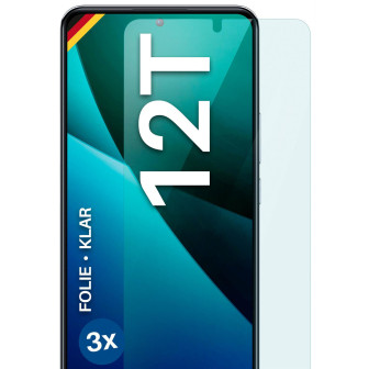 moex FlexProtect Xiaomi 12T Schutzfolie Klar – 3er Set