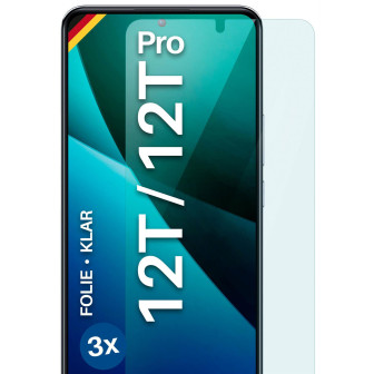 moex FlexProtect Xiaomi 12T Pro Schutzfolie Klar – 3er Set
