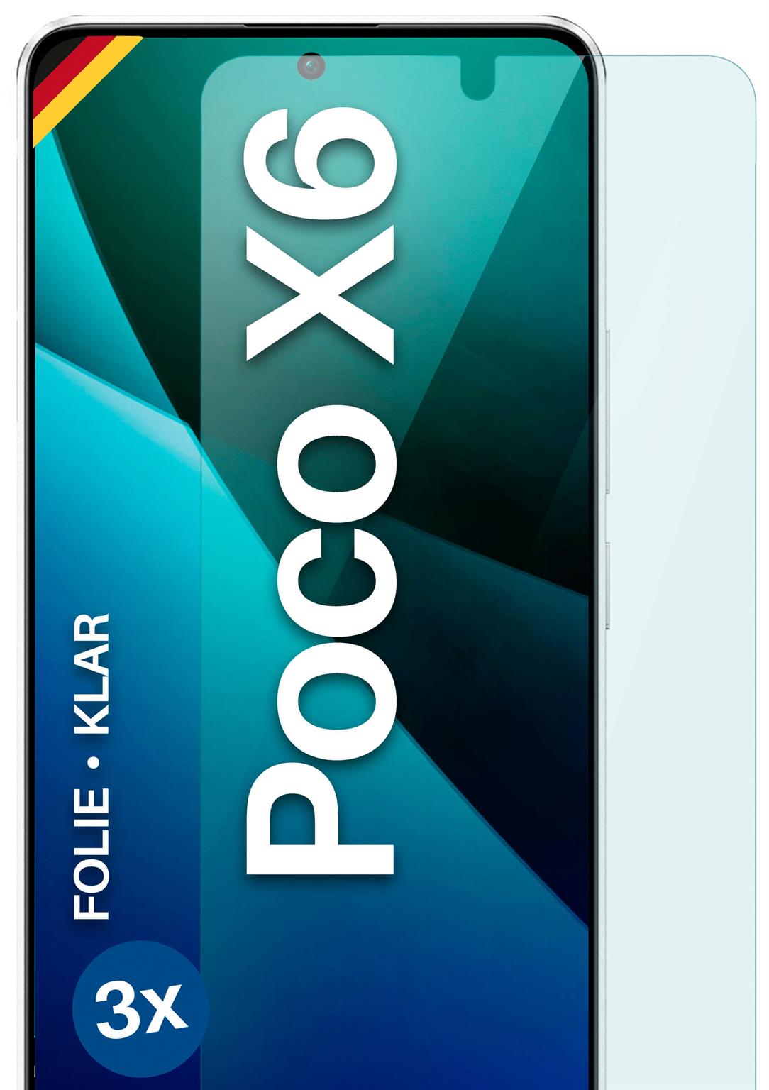 moex FlexProtect Poco X6 Schutzfolie Klar – undefined
