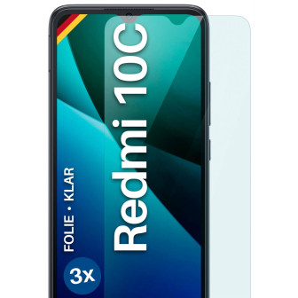 moex FlexProtect Redmi 10C Schutzfolie Klar – 3er Set