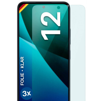 moex FlexProtect Redmi 12 Schutzfolie Klar – 3er Set