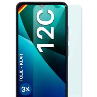 moex FlexProtect Redmi 12C Schutzfolie Klar – 3er Set