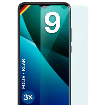 moex FlexProtect Redmi 9 Schutzfolie Klar – 3er Set