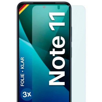moex FlexProtect Redmi Note 11 Schutzfolie Klar – 3er Set