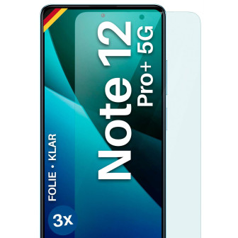 moex FlexProtect Redmi Note 12 Pro+ 5G Schutzfolie Klar – 3er Set