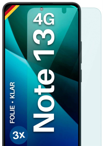 moex FlexProtect Redmi Note 13 (4G) Schutzfolie Klar – 3er Set moex FlexProtect Redmi Note 13 (4G) Schutzfolie Klar – 3er Set