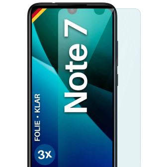 moex FlexProtect Redmi Note 7 Schutzfolie Klar – 3er Set