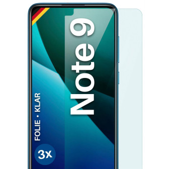 moex FlexProtect Redmi Note 9 Schutzfolie Klar – 3er Set