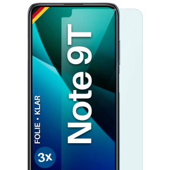 moex FlexProtect Redmi Note 9T Schutzfolie Klar – 3er Set