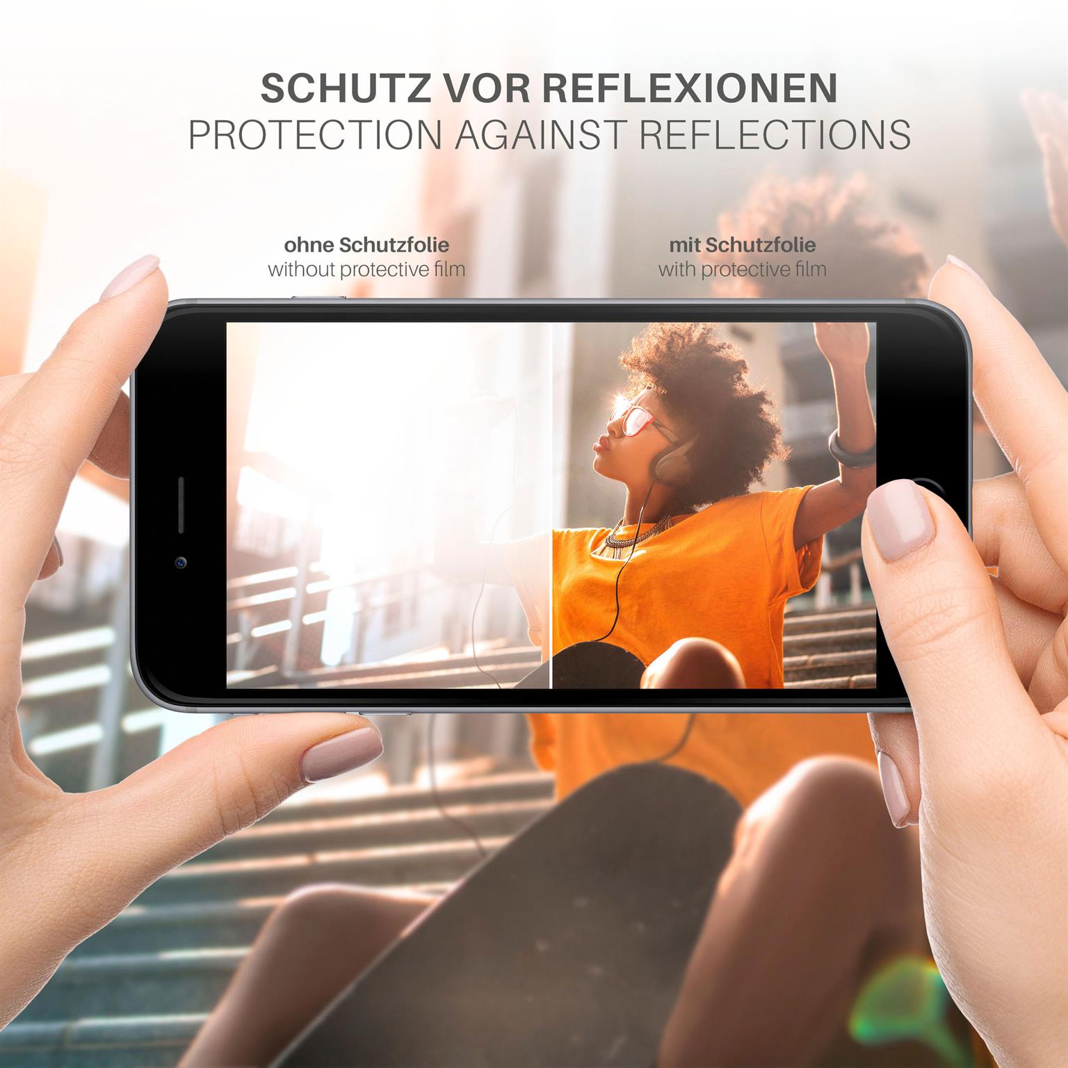 moex FlexProtect iPhone 6s Plus Schutzfolie Matt – Weiteres Produktbild 5
