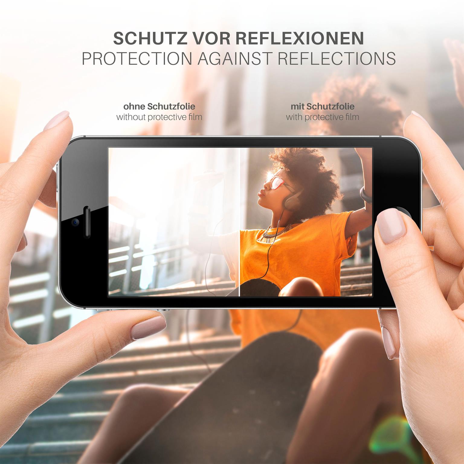 moex FlexProtect iPhone SE (2016) Schutzfolie Matt – Weiteres Produktbild 4