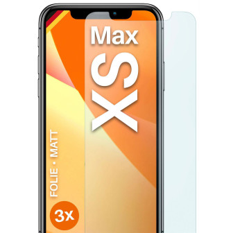 moex FlexProtect iPhone XS Max Schutzfolie Matt – 3er Set