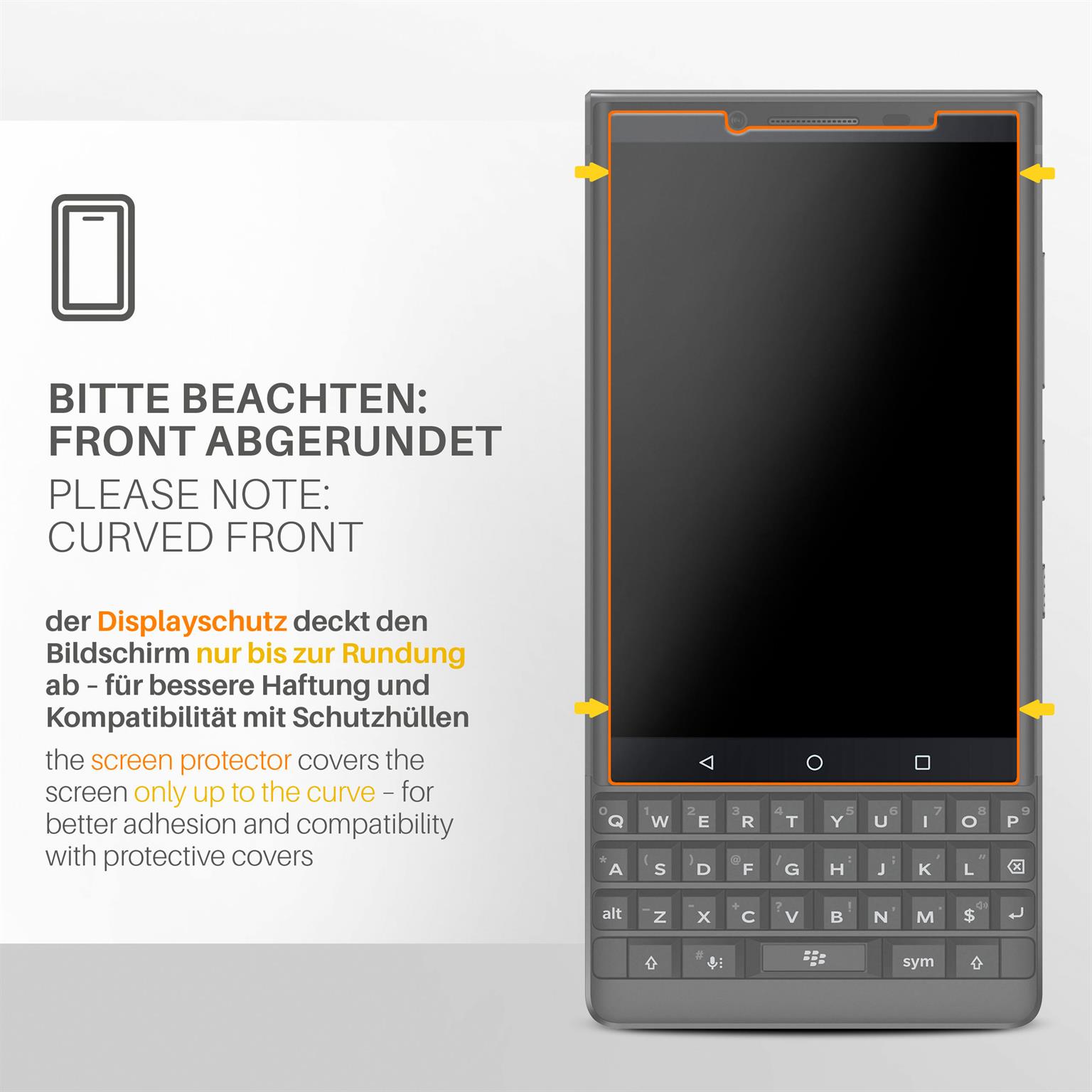 moex FlexProtect BlackBerry KEY2 Schutzfolie Matt – Weiteres Produktbild 3