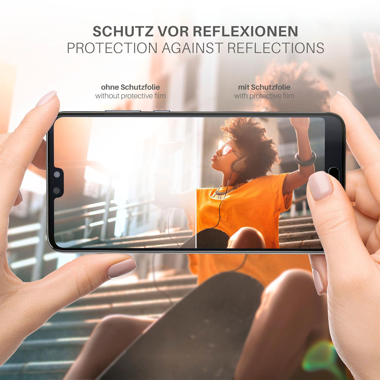 moex FlexProtect Huawei P20 Schutzfolie Matt – Weiteres Produktbild 4