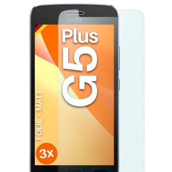 moex FlexProtect Motorola Moto G5 Plus Schutzfolie Matt – 3er Set