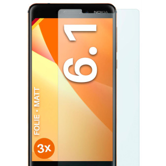 moex FlexProtect Nokia 6.1 Schutzfolie Matt – 3er Set