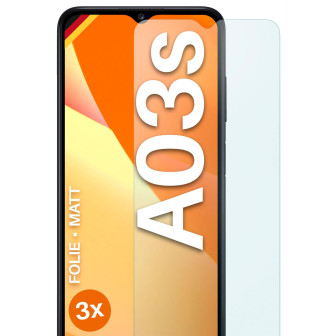 moex FlexProtect Samsung Galaxy A03s Schutzfolie Matt – 3er Set