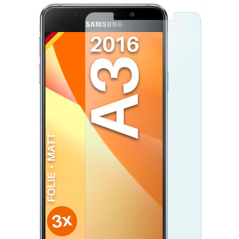moex FlexProtect Samsung Galaxy A3 (2016) Schutzfolie Matt – 3er Set