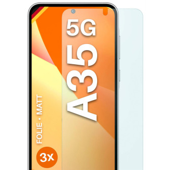 moex FlexProtect Samsung Galaxy A35 5G Schutzfolie Matt – 3er Set