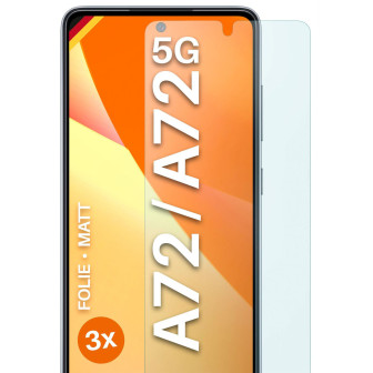 moex FlexProtect Samsung Galaxy A72 5G Schutzfolie Matt – 3er Set