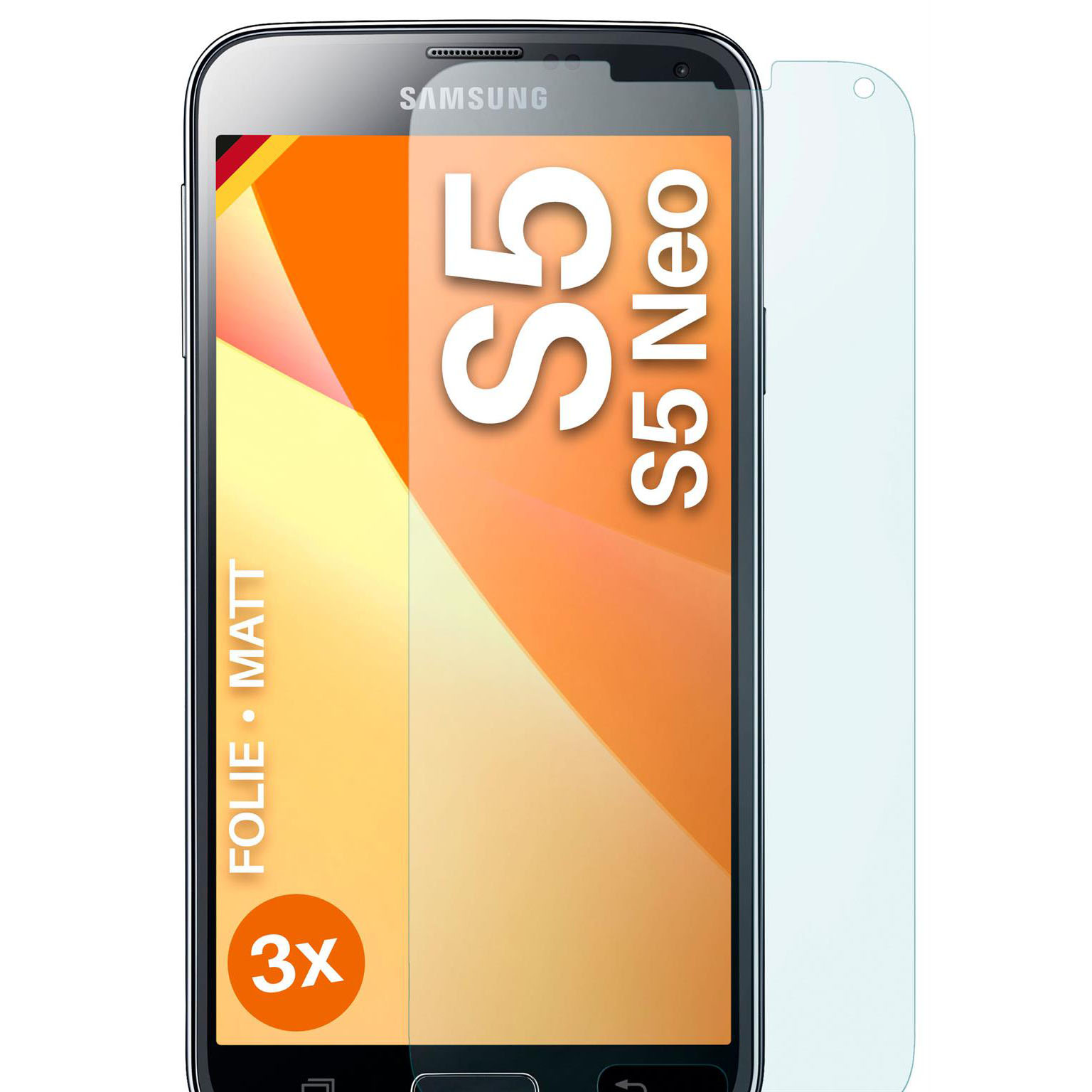moex FlexProtect Samsung Galaxy S5 Neo Schutzfolie Matt – 3er Set