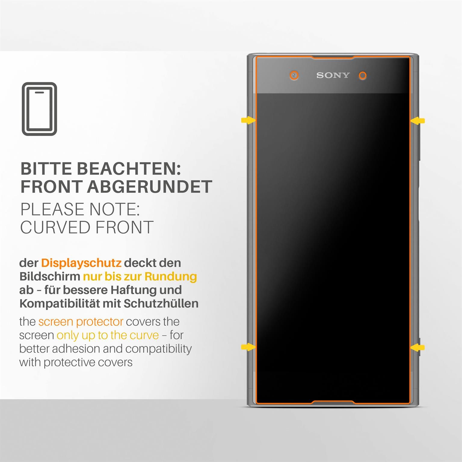 moex FlexProtect Sony Xperia XA1 Plus Schutzfolie Matt – Weiteres Produktbild 3