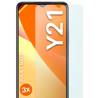 moex FlexProtect vivo Y21 Schutzfolie Matt – 3er Set