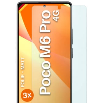 moex FlexProtect Poco M6 Pro (4G) Schutzfolie Matt – 3er Set moex FlexProtect Poco M6 Pro (4G) Schutzfolie Matt – 3er Set