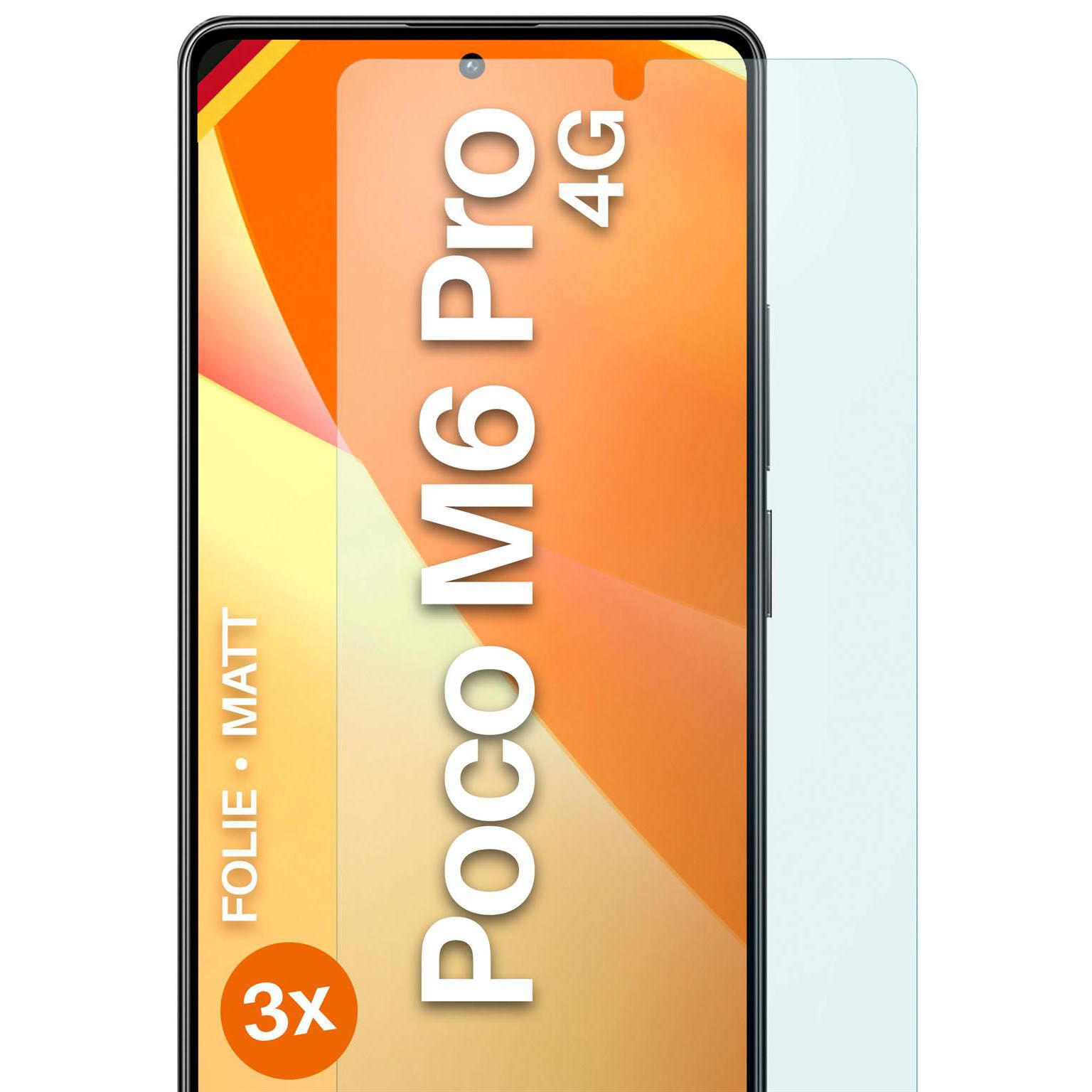 moex FlexProtect Poco M6 Pro (4G) Schutzfolie Matt – 3er Set moex FlexProtect Poco M6 Pro (4G) Schutzfolie Matt – 3er Set