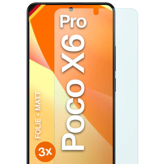 moex FlexProtect Poco X6 Pro Schutzfolie Matt – 3er Set