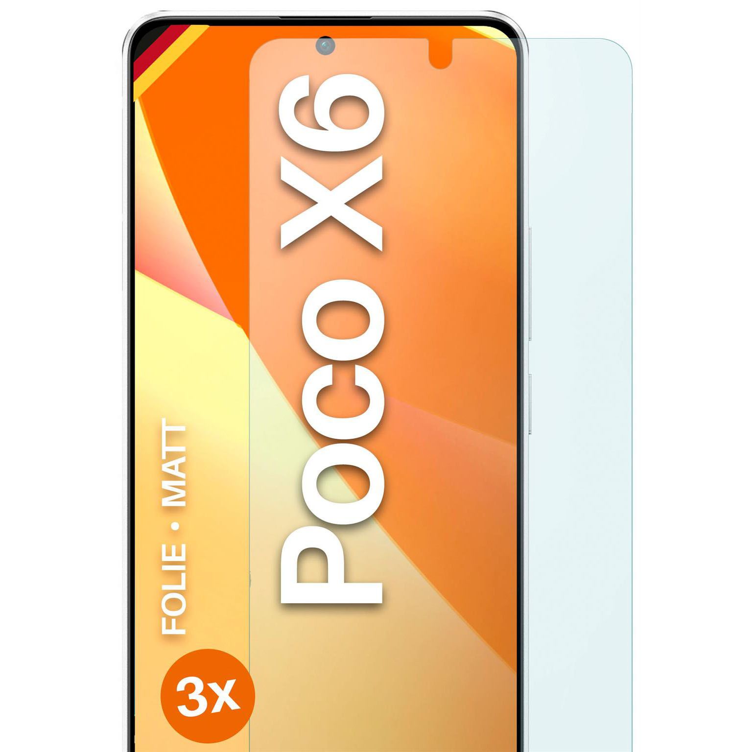 moex FlexProtect Poco X6 Schutzfolie Matt – 3er Set moex FlexProtect Poco X6 Schutzfolie Matt – 3er Set