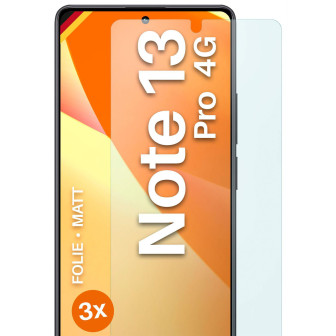 moex FlexProtect Redmi Note 13 Pro (4G) Schutzfolie Matt – 3er Set