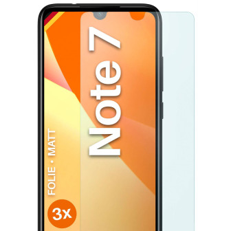 moex FlexProtect Redmi Note 7 Schutzfolie Matt – 3er Set
