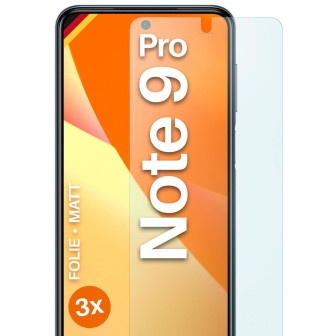 moex FlexProtect Redmi Note 9 Pro Schutzfolie Matt – 3er Set