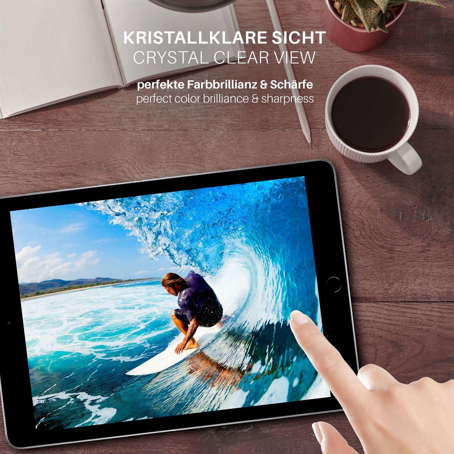 moex FlexProtect iPad Pro 9.7 (2016) Schutzfolie Klar – Weiteres Produktbild 4
