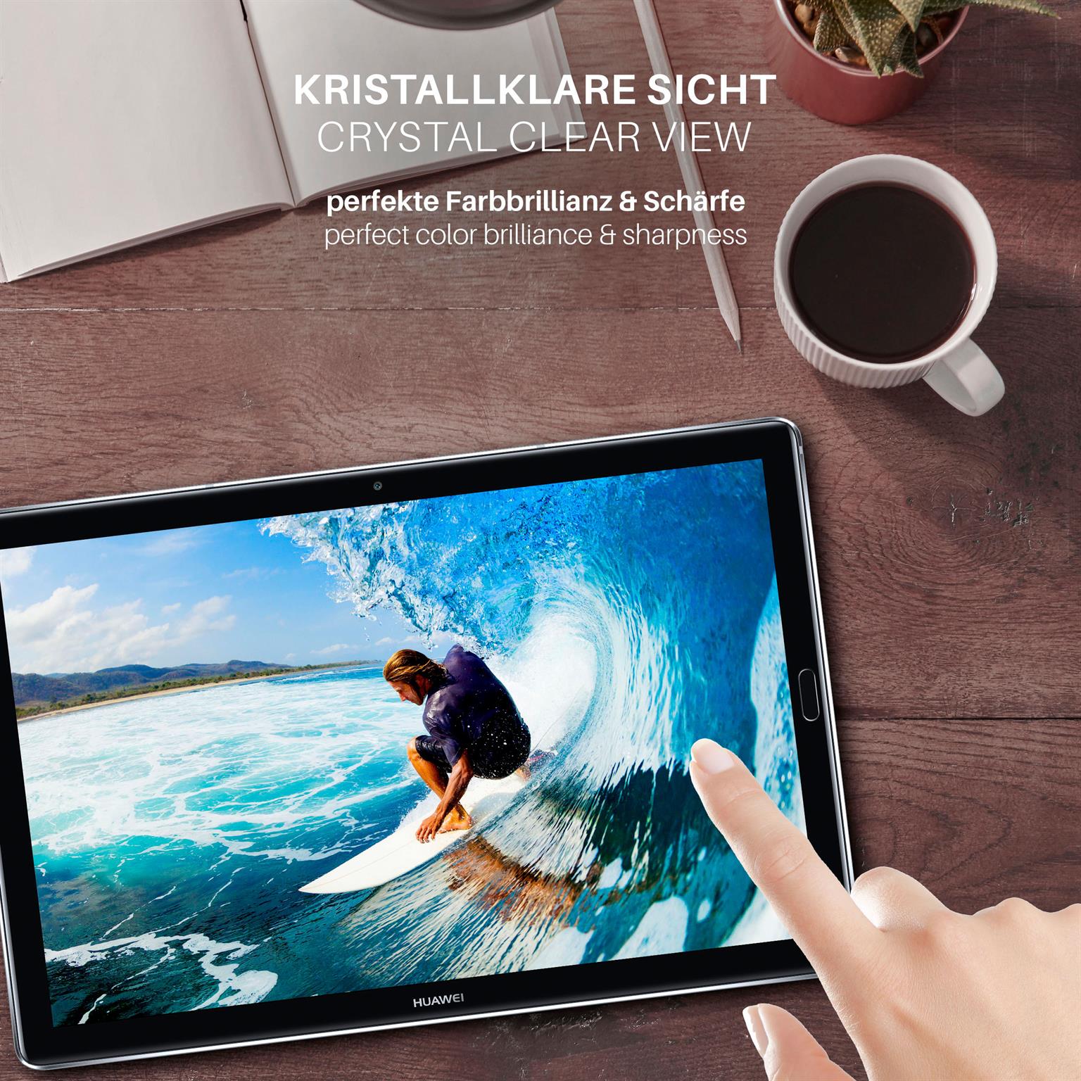 moex FlexProtect Huawei MediaPad M5 (10.8) Schutzfolie Klar – Weiteres Produktbild 4