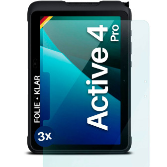 moex moex FlexProtect Samsung Galaxy Tab Active 4 Pro Schutzfolie Klar – 3er Set