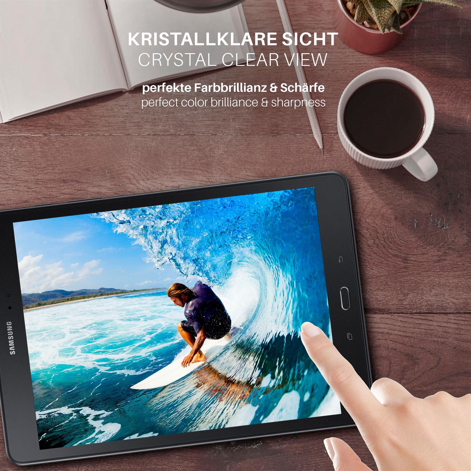 moex FlexProtect Samsung Galaxy Tab A 9.7 Schutzfolie Klar – Weiteres Produktbild 4