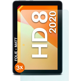 moex FlexProtect Amazon Fire HD 8 (2020) Schutzfolie Matt – 3er Set