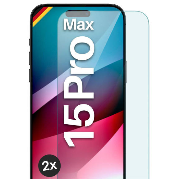moex ShockProtect iPhone 15 Pro Max Panzerglas Klar – Weiteres Produktbild 1