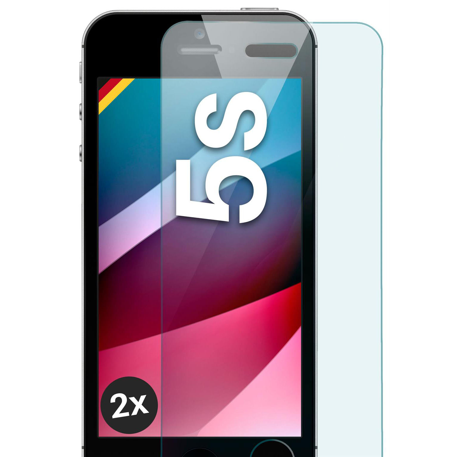 moex ShockProtect iPhone 5s Panzerglas Klar – Weiteres Produktbild 1 moex ShockProtect iPhone 5s Panzerglas Klar – Weiteres Produktbild 1