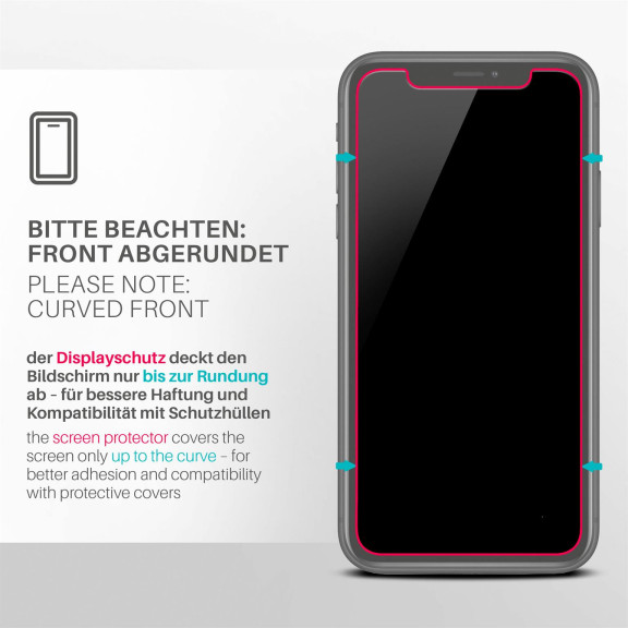 moex ShockProtect iPhone XR Panzerglas Klar – Weiteres Produktbild 3