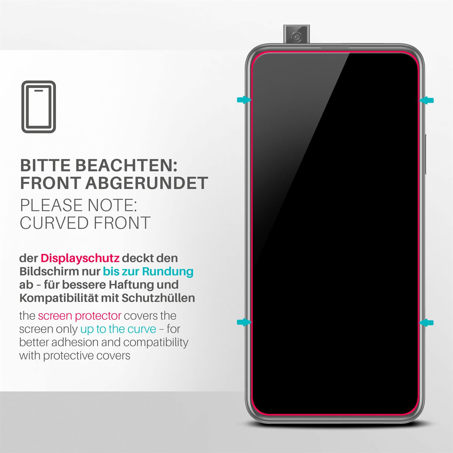 moex ShockProtect Honor 9X Panzerglas Klar – Weiteres Produktbild 3