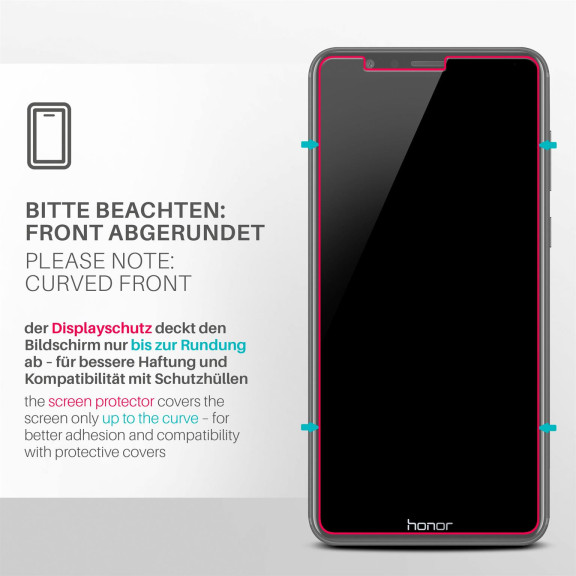 moex ShockProtect Huawei Honor 7X Panzerglas Klar – Weiteres Produktbild 3