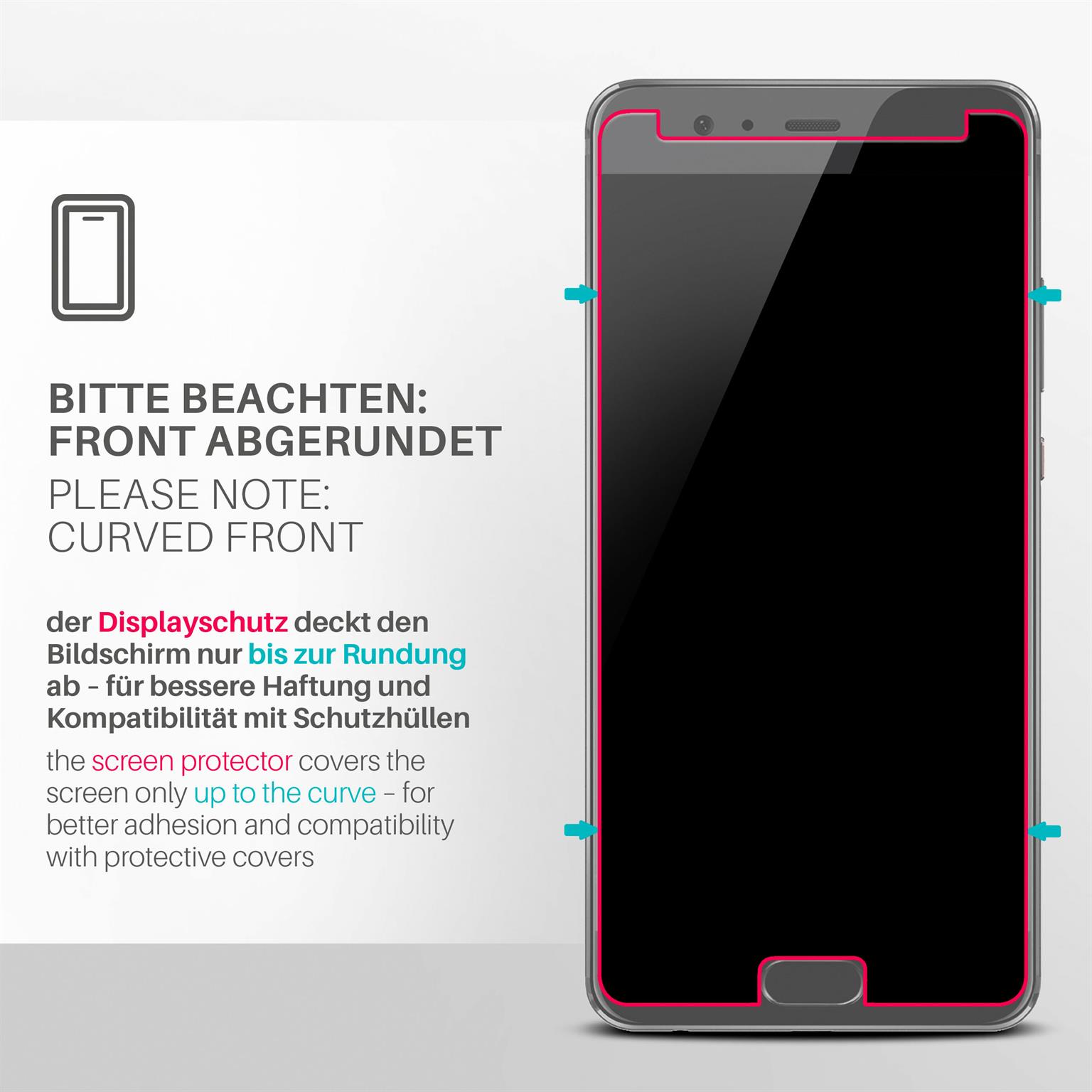 moex ShockProtect Huawei P10 Plus Panzerglas Klar – Weiteres Produktbild 3