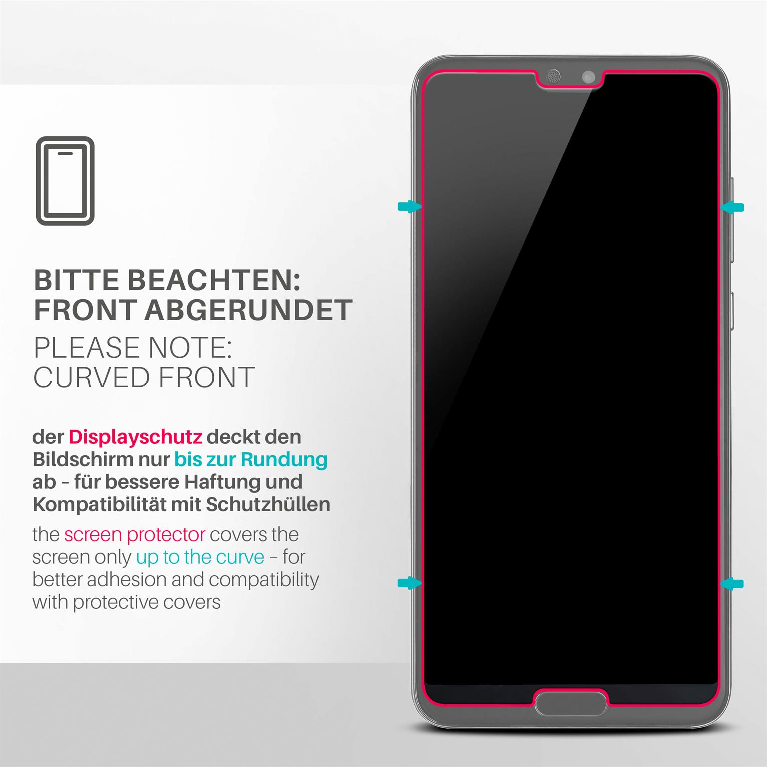moex ShockProtect Huawei P20 Pro Panzerglas Klar – Weiteres Produktbild 3